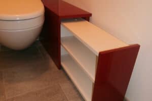 meuble rangement toilettes ouverture originale