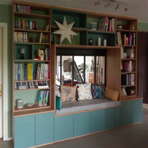 bibliothèque sur mesure originale